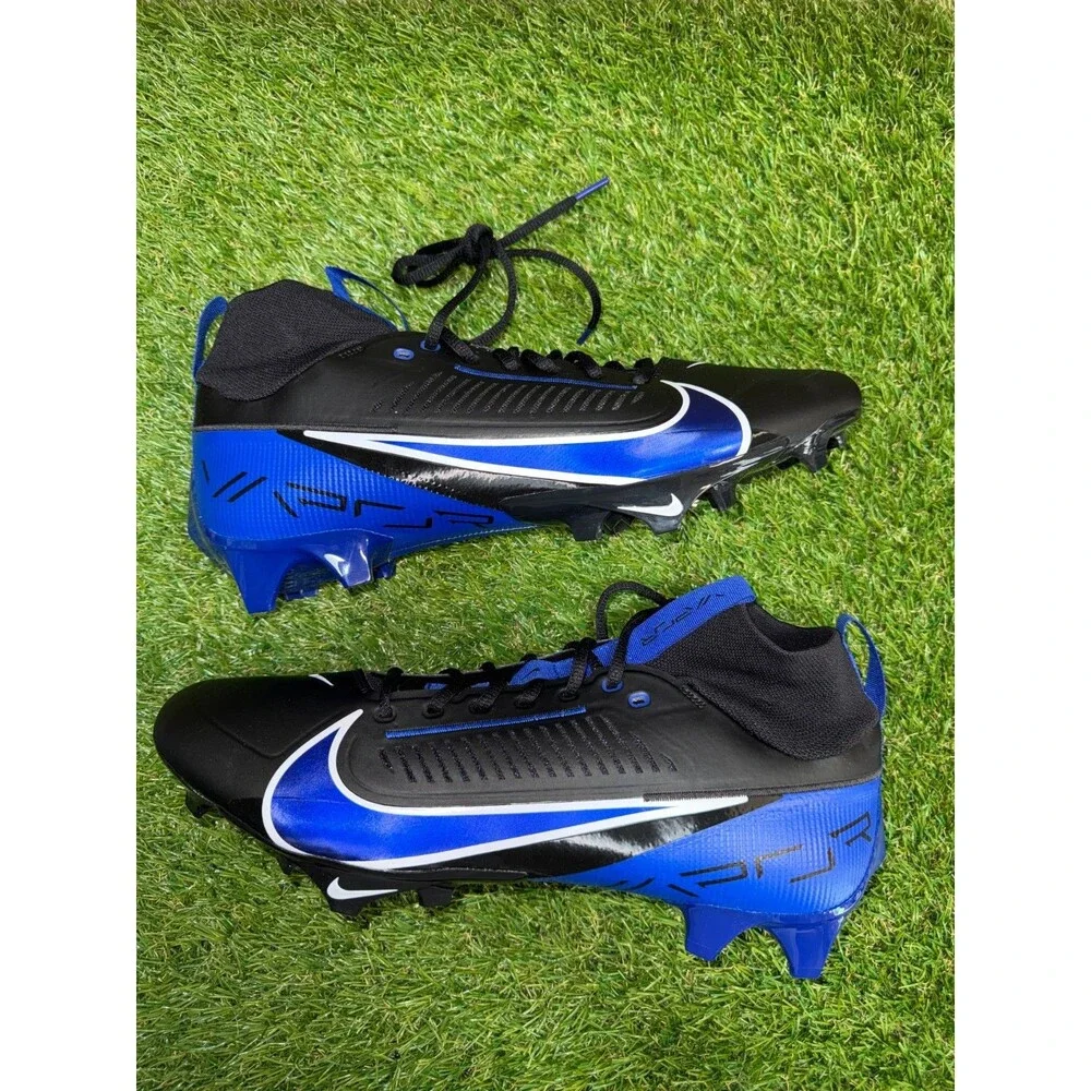 Mens 13.5 Nike Air Vapor Edge Pro 360 2 TB Football Cleats Black Blue FN7759-009
